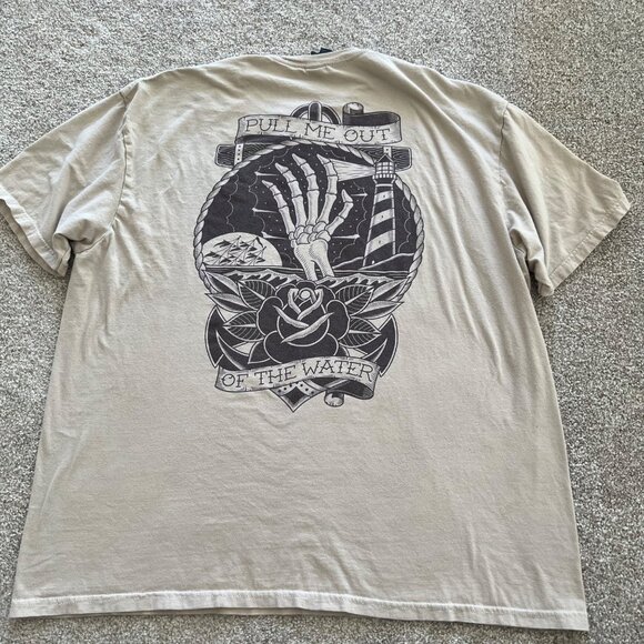 Other - Phinehas Pull Me Out Of The Water Graphic Beige Brown Streetwear Skater Shirt 2X